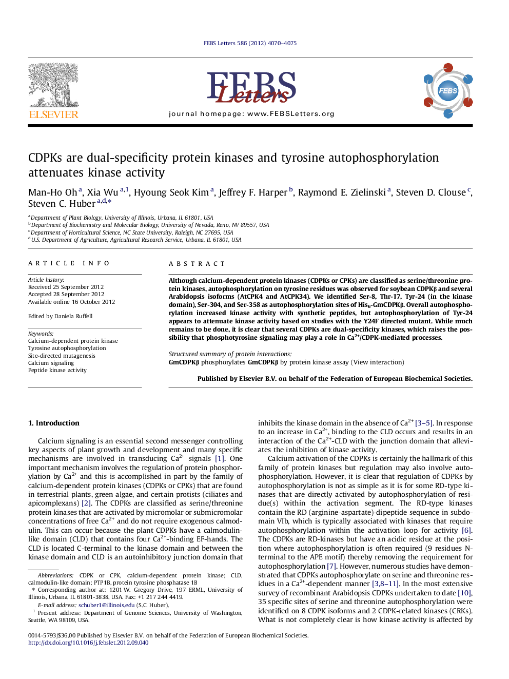 CDPKs are dual-specificity protein kinases and tyrosine autophosphorylation attenuates kinase activity