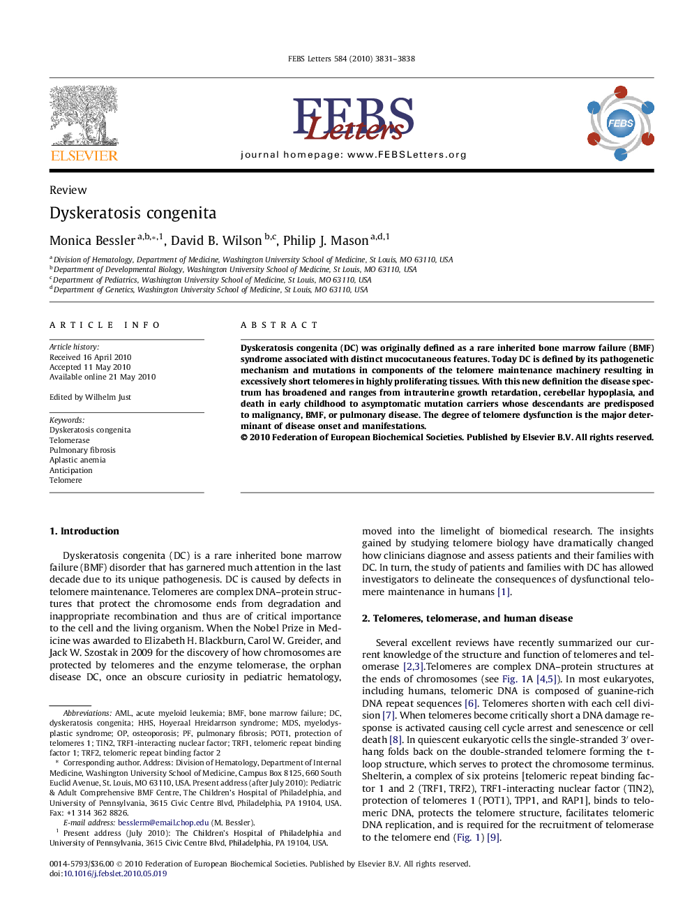 Dyskeratosis congenita