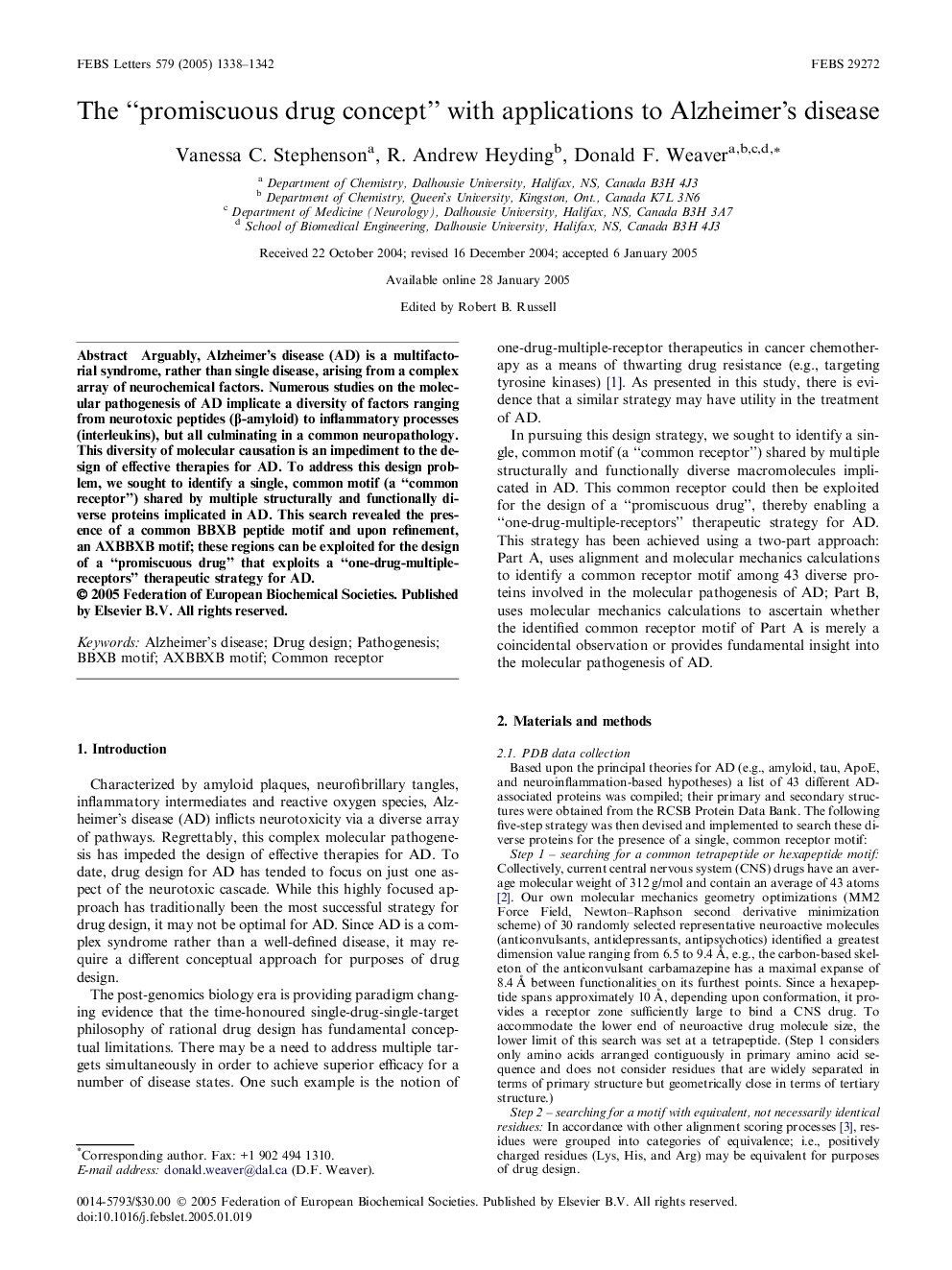 The “promiscuous drug concept” with applications to Alzheimer's disease