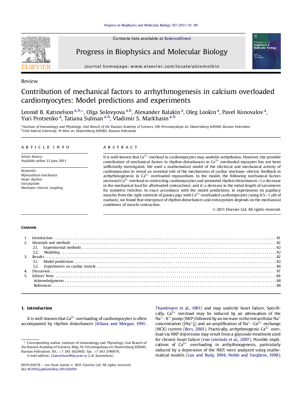 Contribution of mechanical factors to arrhythmogenesis in calcium overloaded cardiomyocytes: Model predictions and experiments