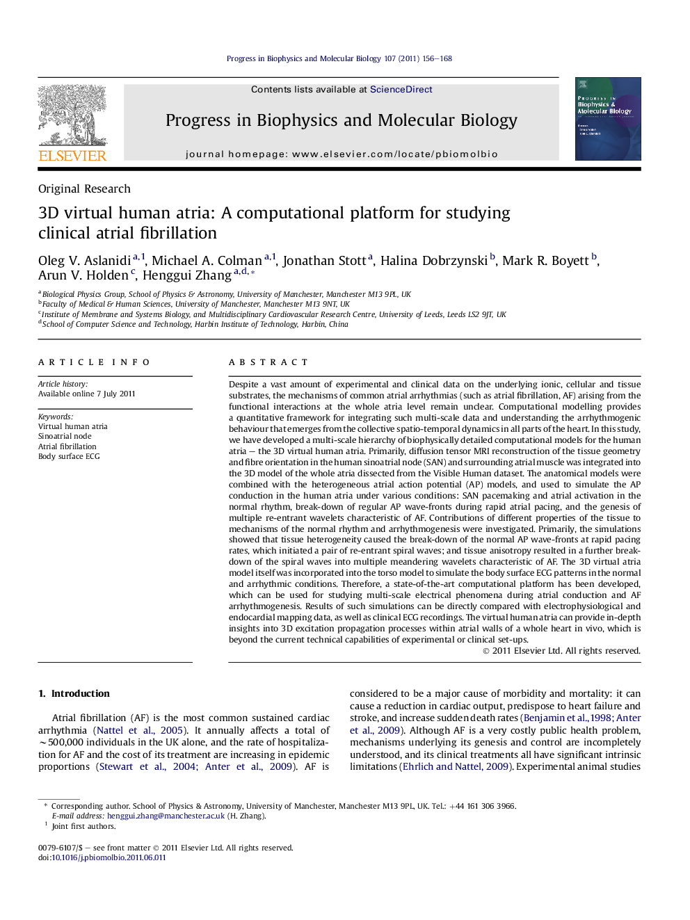 3D virtual human atria: A computational platform for studying clinical atrial fibrillation