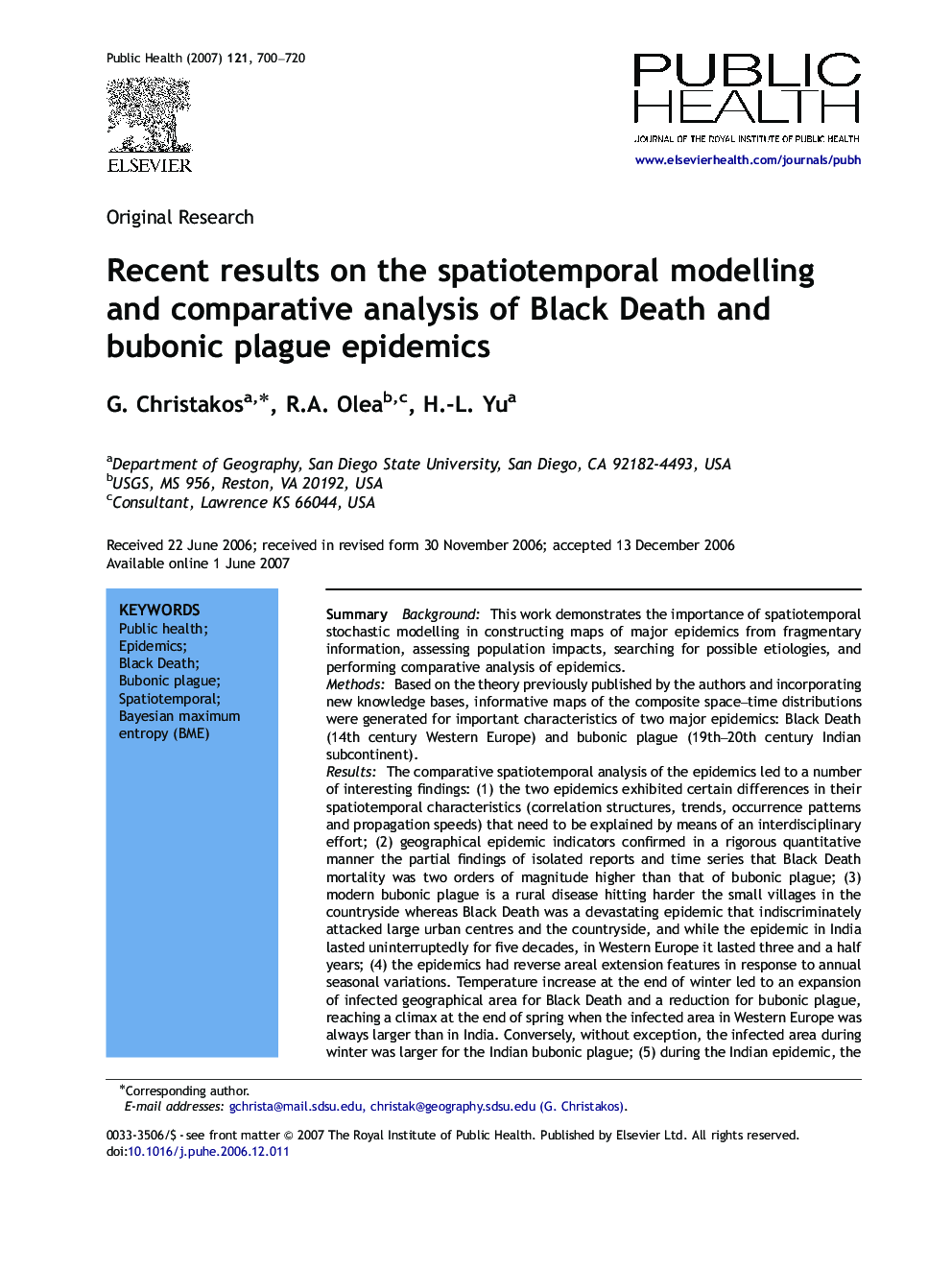 Recent results on the spatiotemporal modelling and comparative analysis of Black Death and bubonic plague epidemics