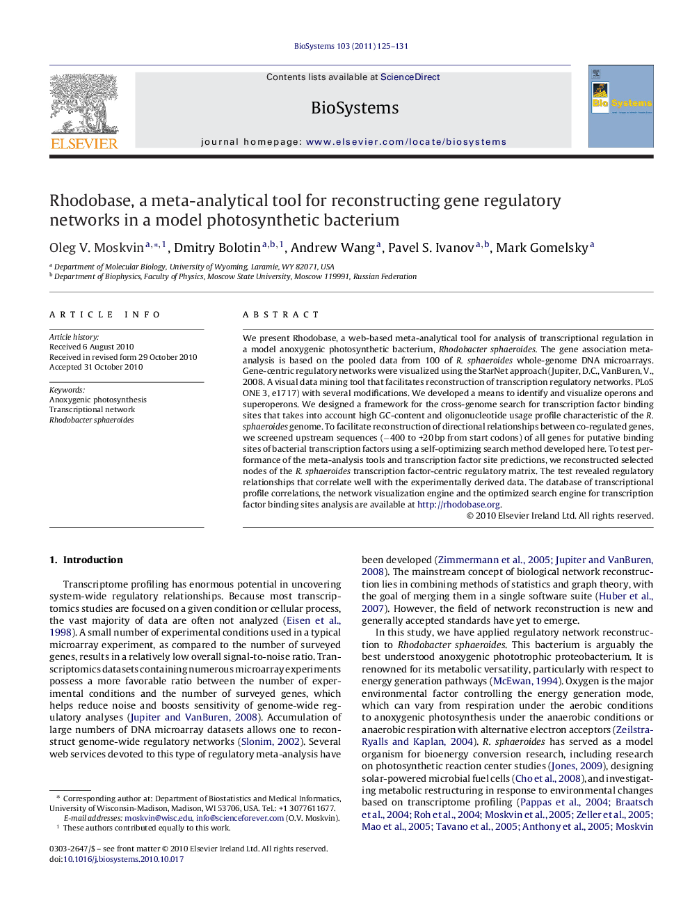 Rhodobase, a meta-analytical tool for reconstructing gene regulatory networks in a model photosynthetic bacterium