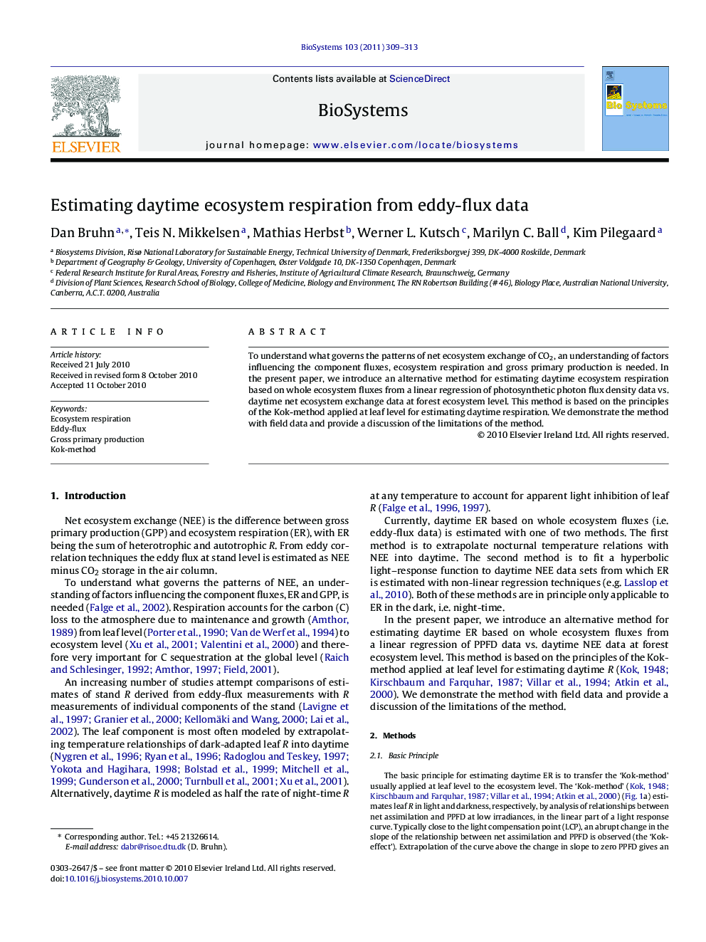 Estimating daytime ecosystem respiration from eddy-flux data