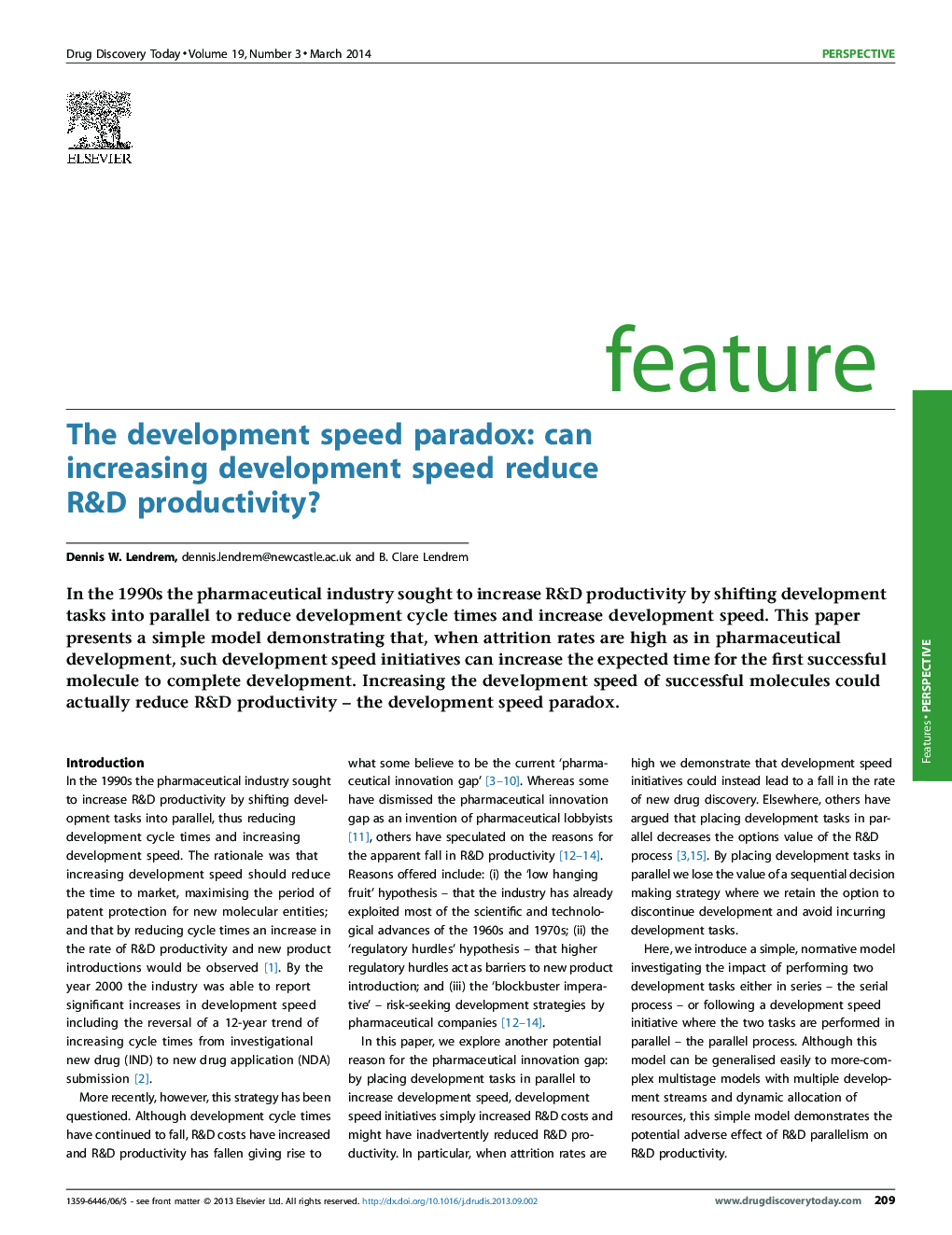 The development speed paradox: can increasing development speed reduce R&D productivity?