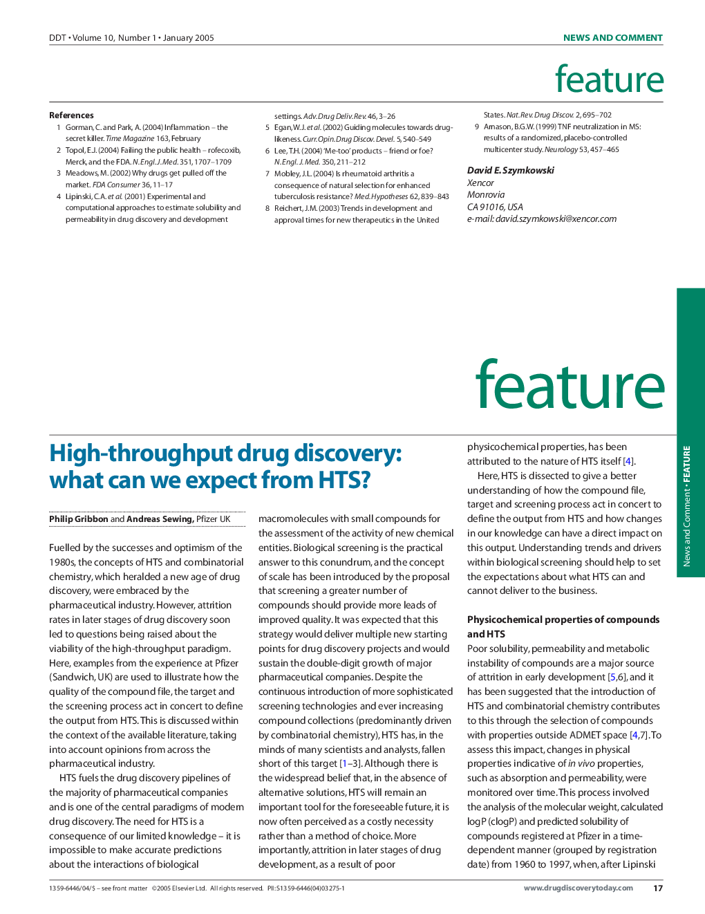 High-throughput drug discovery: What can we expect from HTS?