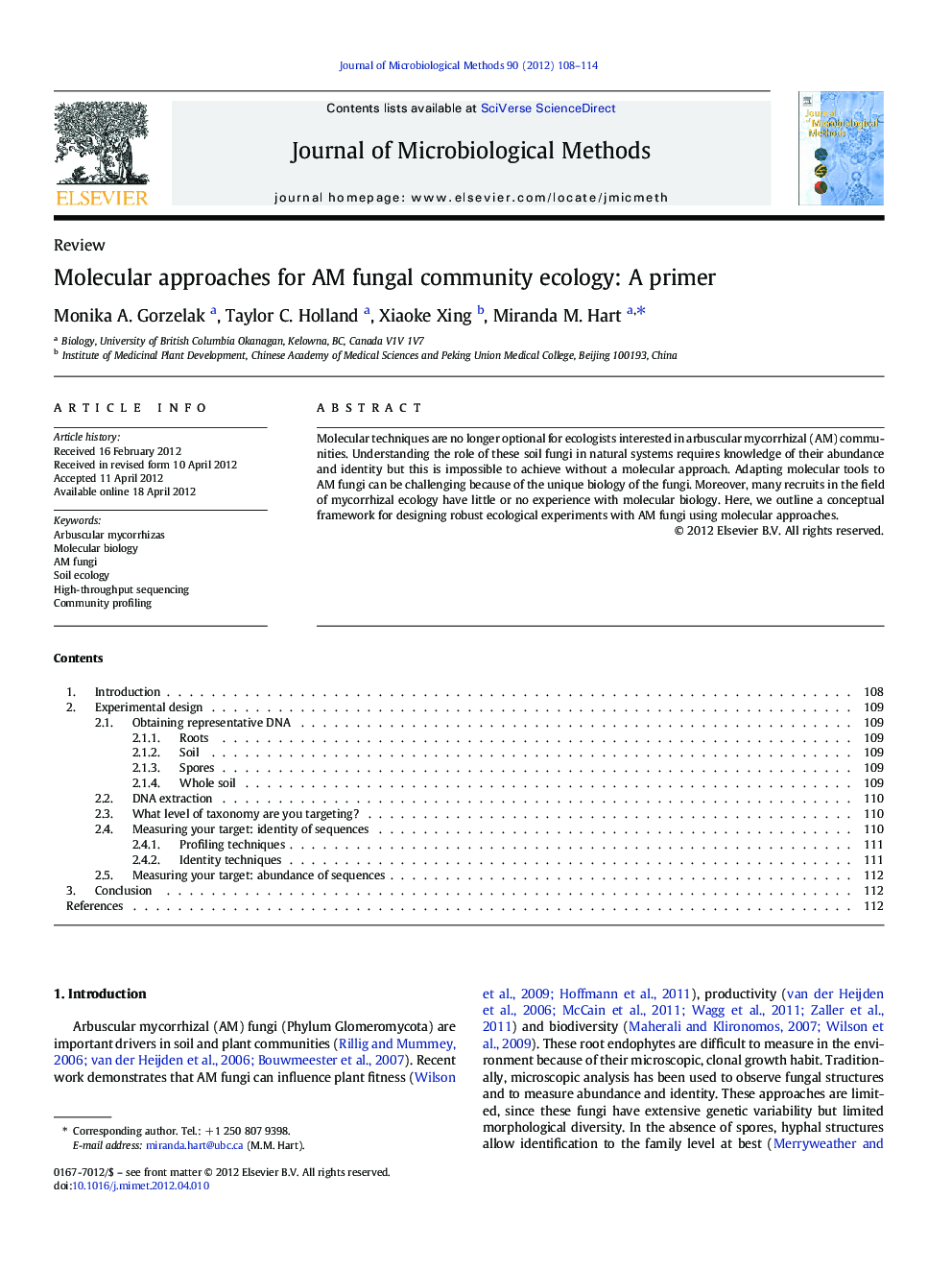 Molecular approaches for AM fungal community ecology: A primer