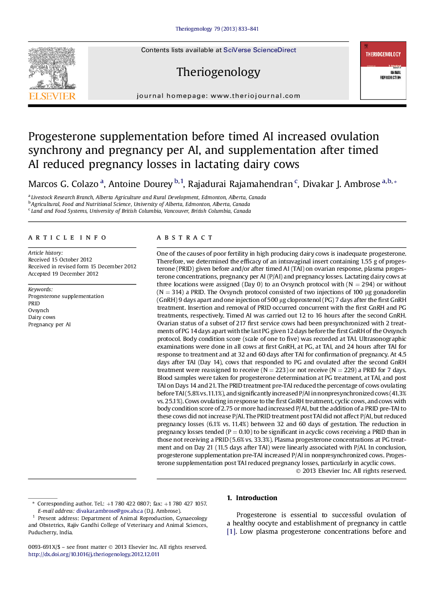 Progesterone supplementation before timed AI increased ovulation synchrony and pregnancy per AI, and supplementation after timed AI reduced pregnancy losses in lactating dairy cows