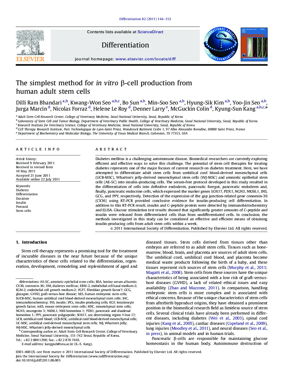 The simplest method for in vitro Î²-cell production from human adult stem cells