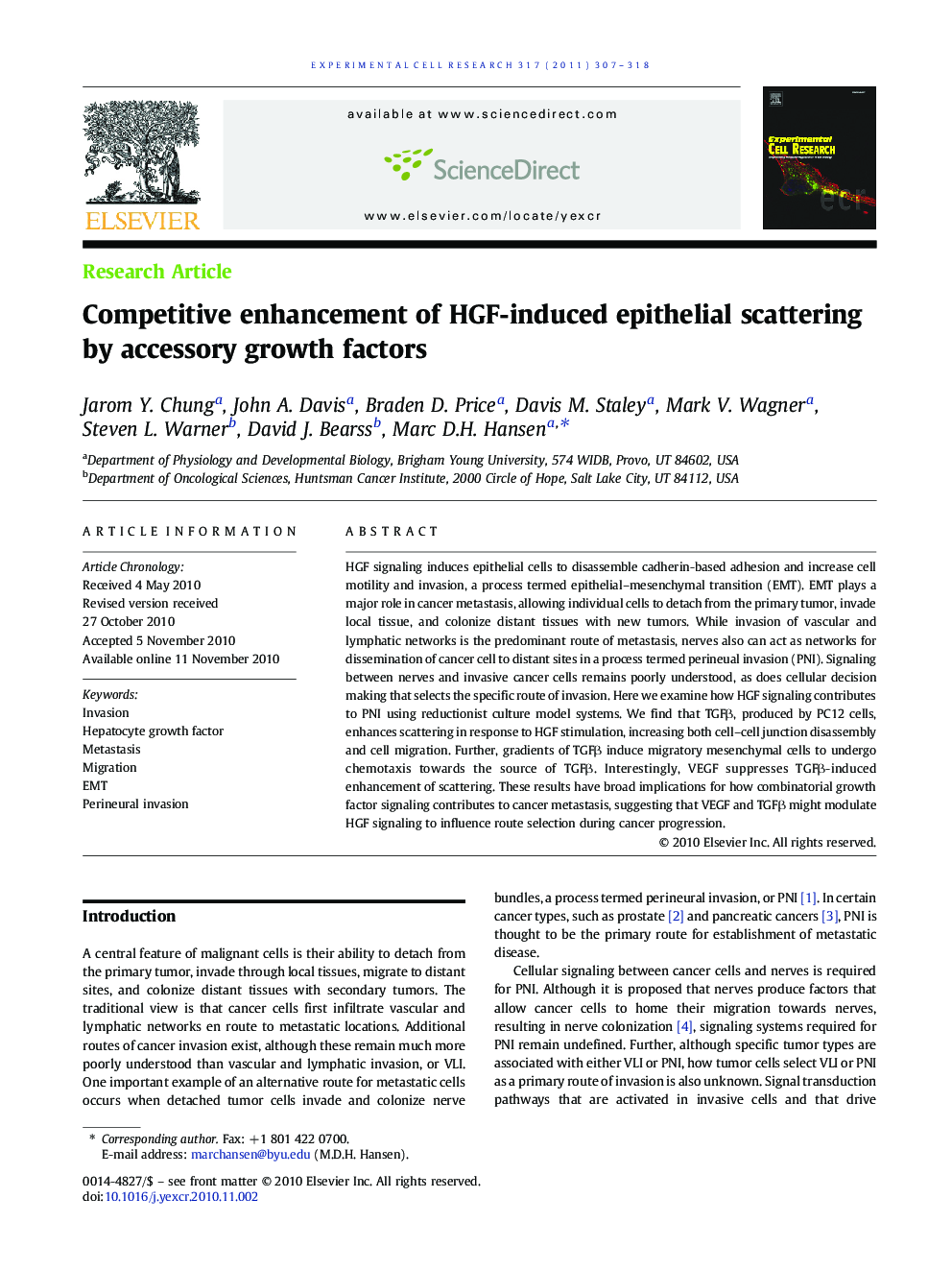 Competitive enhancement of HGF-induced epithelial scattering by accessory growth factors