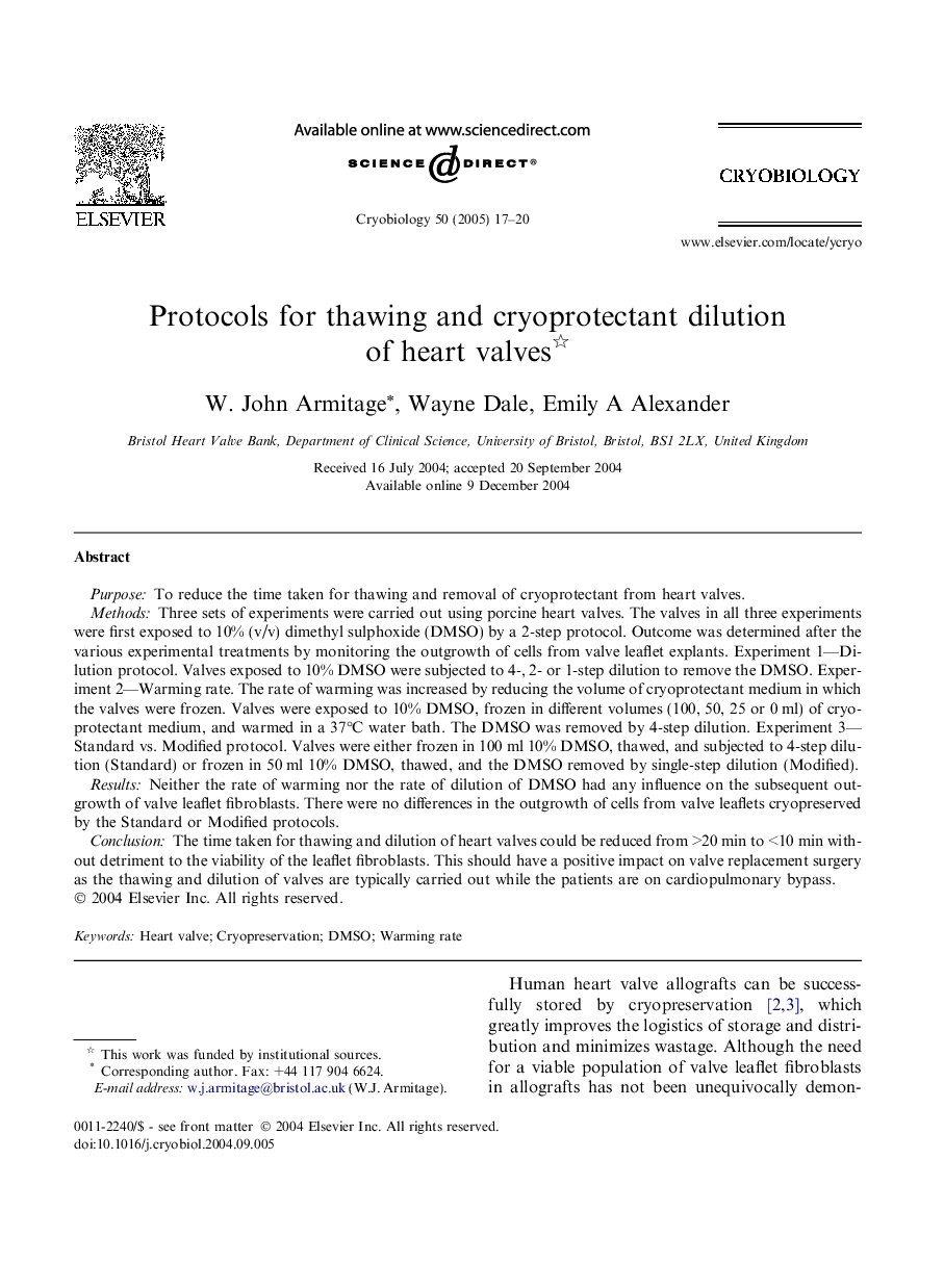 Protocols for thawing and cryoprotectant dilution of heart valves