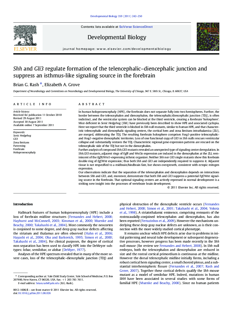 Shh and Gli3 regulate formation of the telencephalic-diencephalic junction and suppress an isthmus-like signaling source in the forebrain