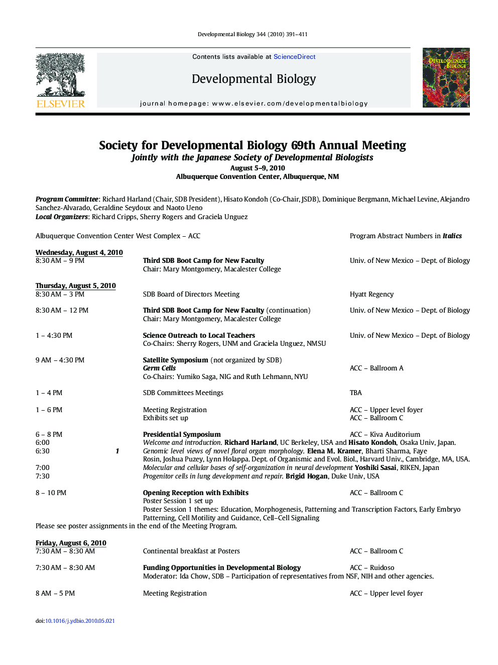 Society for Developmental Biology 69th Annual Meeting