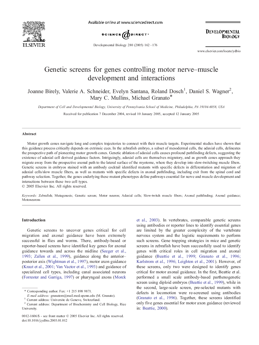 Genetic screens for genes controlling motor nerve-muscle development and interactions