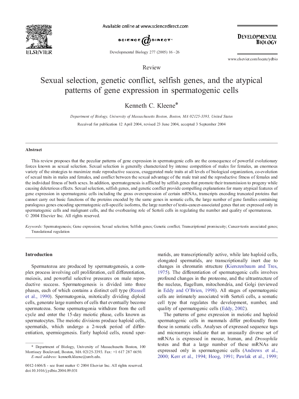 Sexual selection, genetic conflict, selfish genes, and the atypical patterns of gene expression in spermatogenic cells