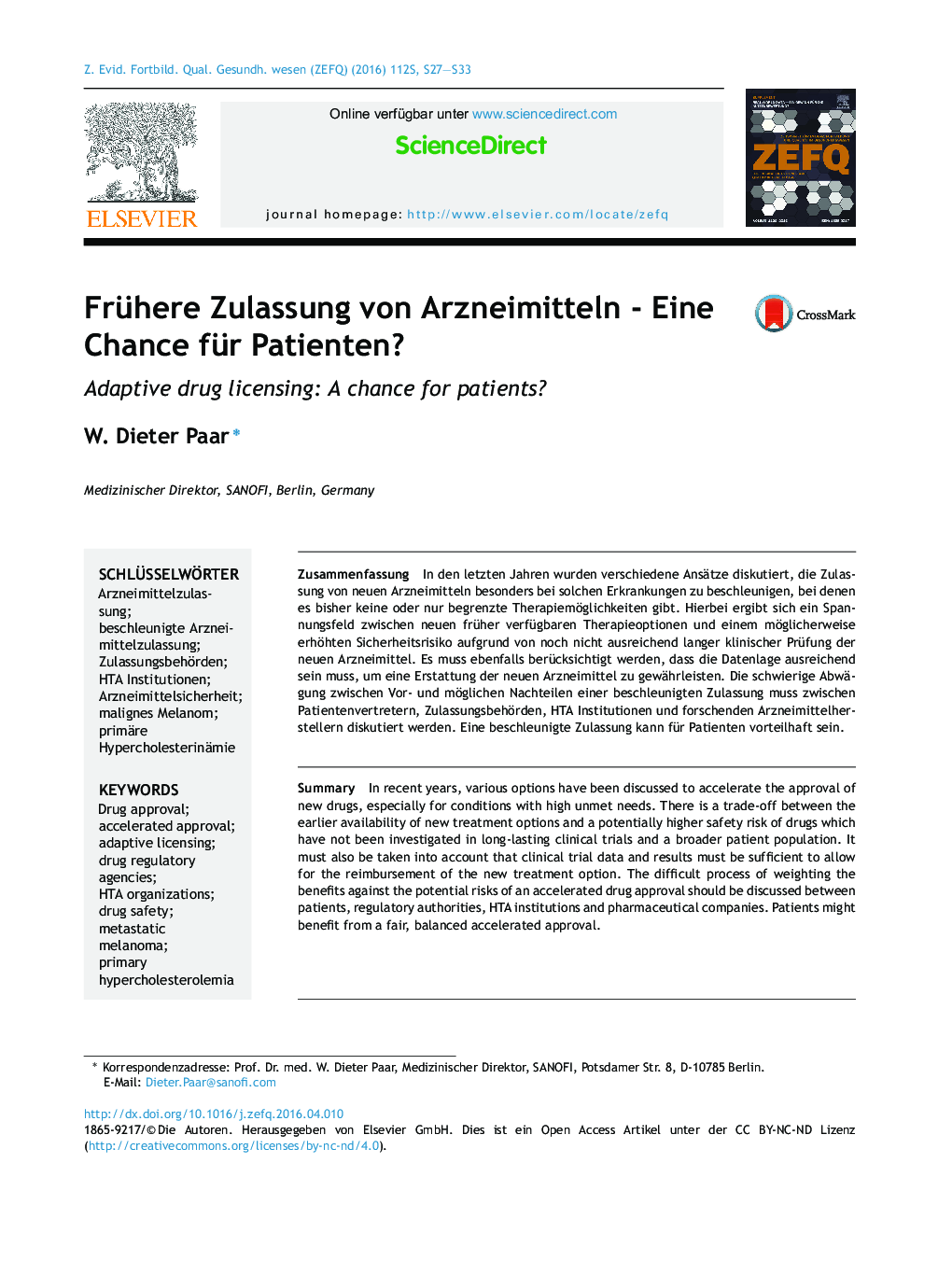 Frühere Zulassung von Arzneimitteln - Eine Chance für Patienten?