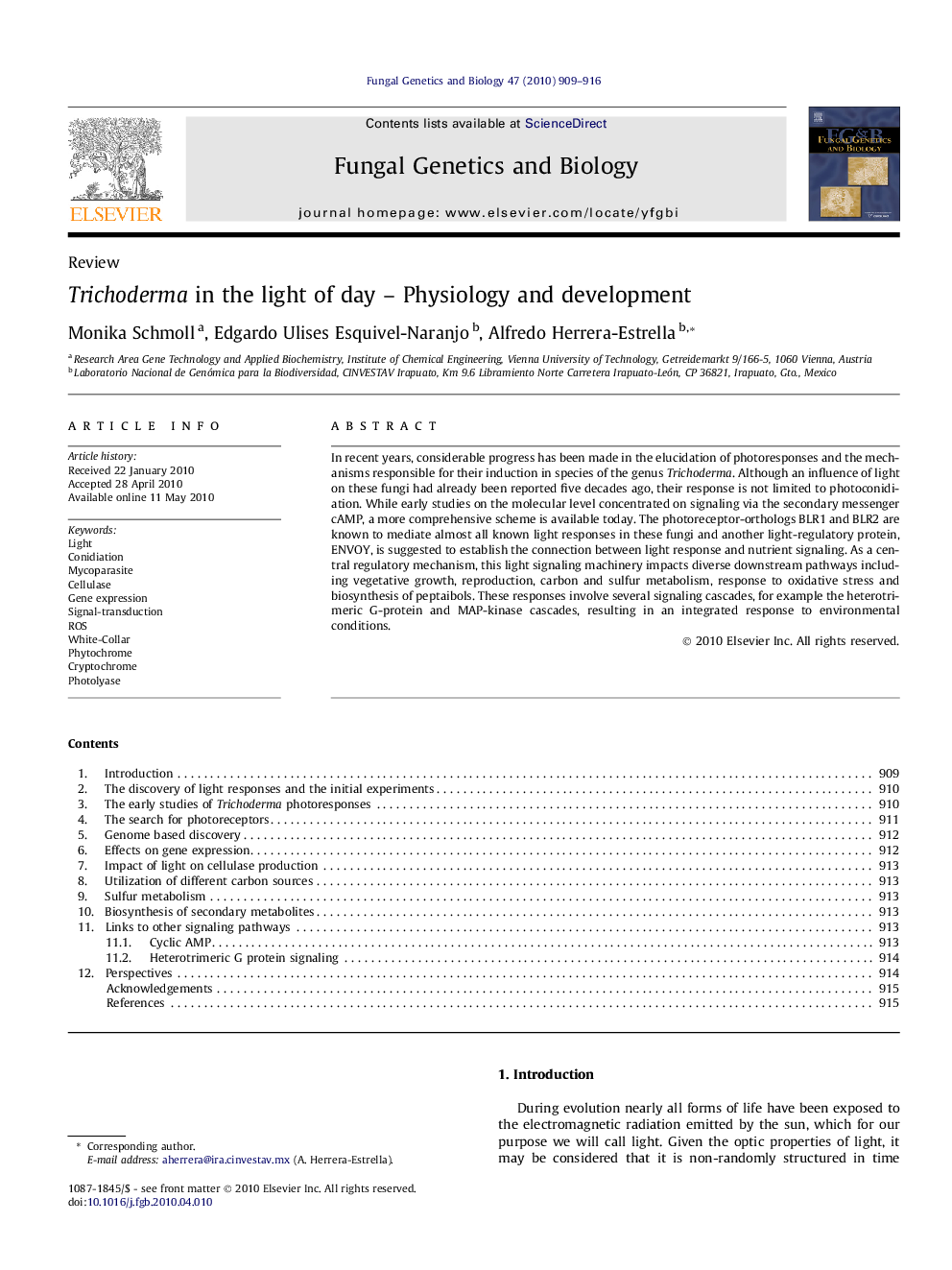 عکس صفحه اول مقاله: Trichoderma in the light of day - Physiology and development Trichoderma in the light of day - Physiology and development