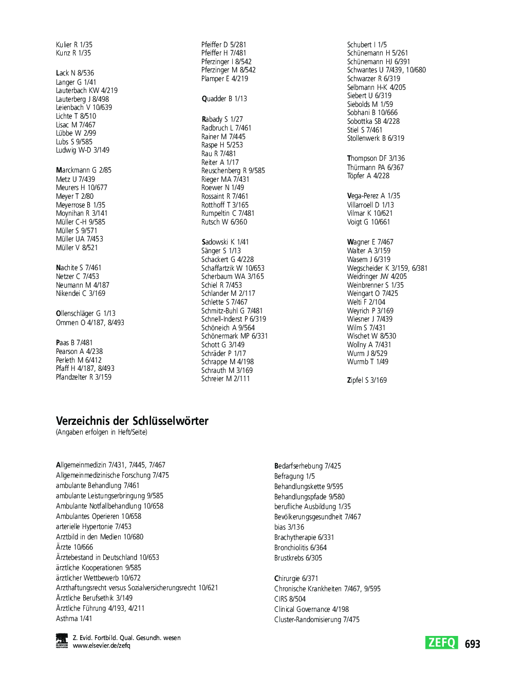 عکس صفحه اول مقاله: Verzeichnis der Schlüsselwörter - Band 103 (2009) Verzeichnis der Schlüsselwörter - Band 103 (2009)