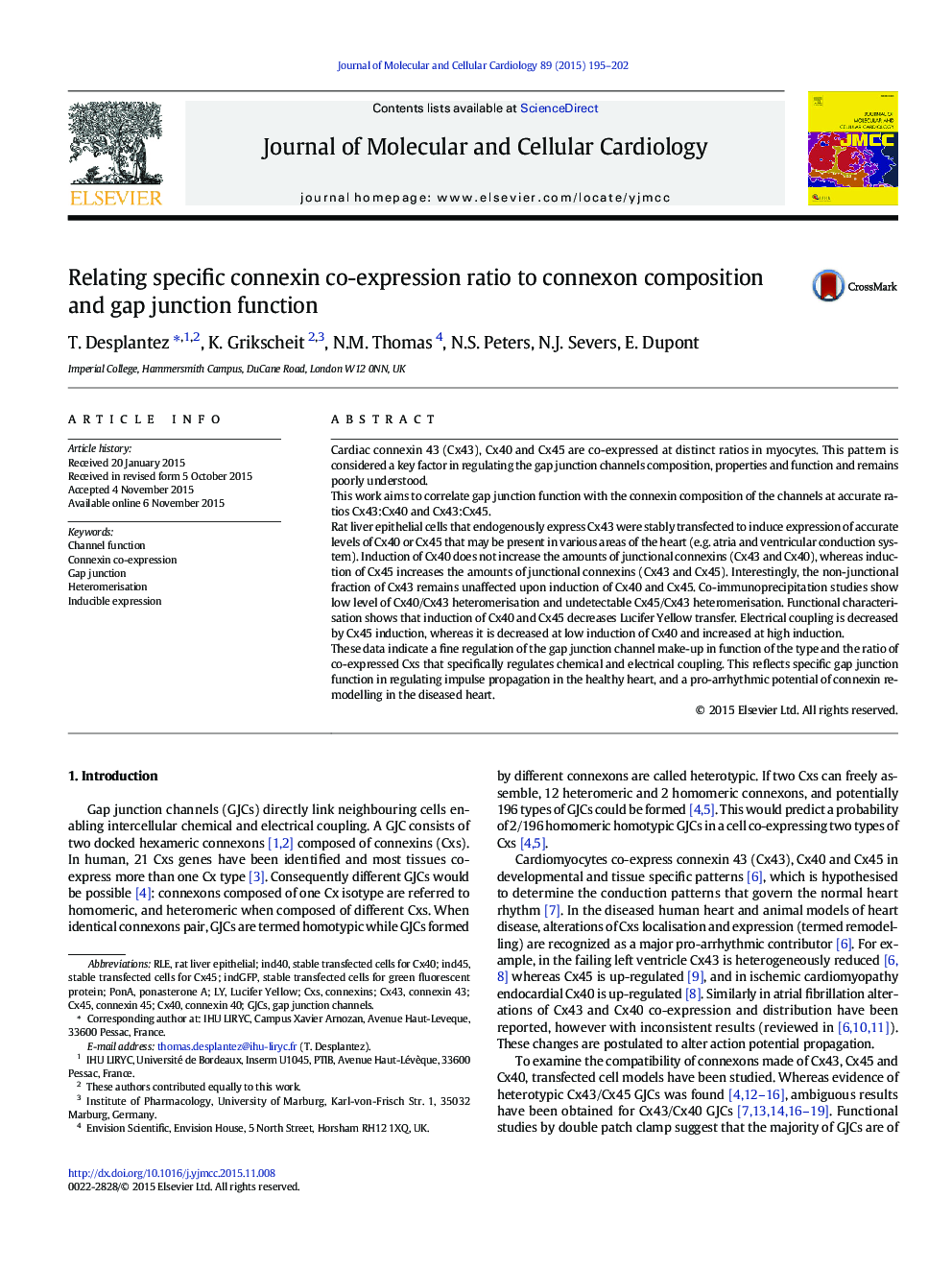 Relating specific connexin co-expression ratio to connexon composition and gap junction function