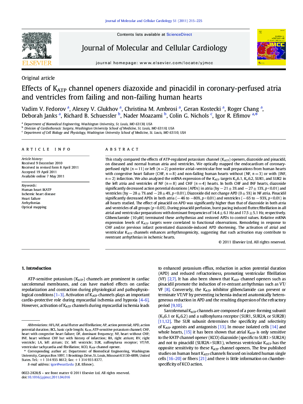 Effects of KATP channel openers diazoxide and pinacidil in coronary-perfused atria and ventricles from failing and non-failing human hearts