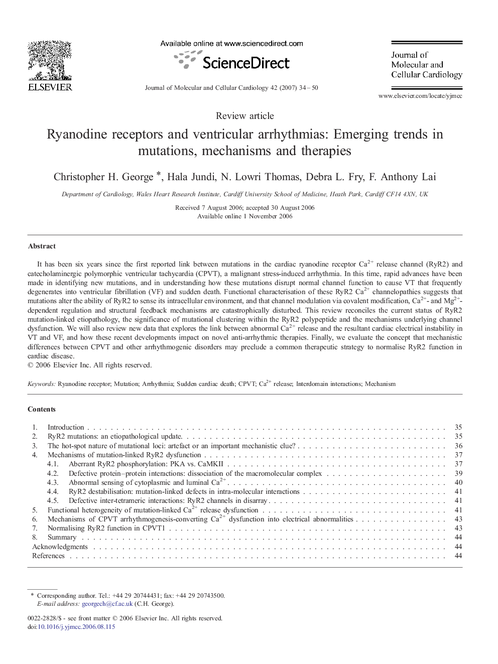 Ryanodine receptors and ventricular arrhythmias: Emerging trends in mutations, mechanisms and therapies