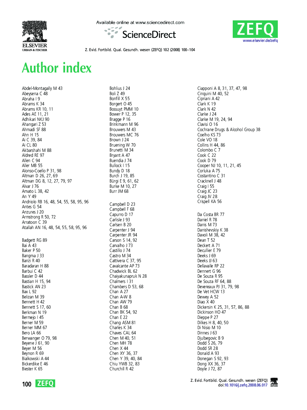 Author Index