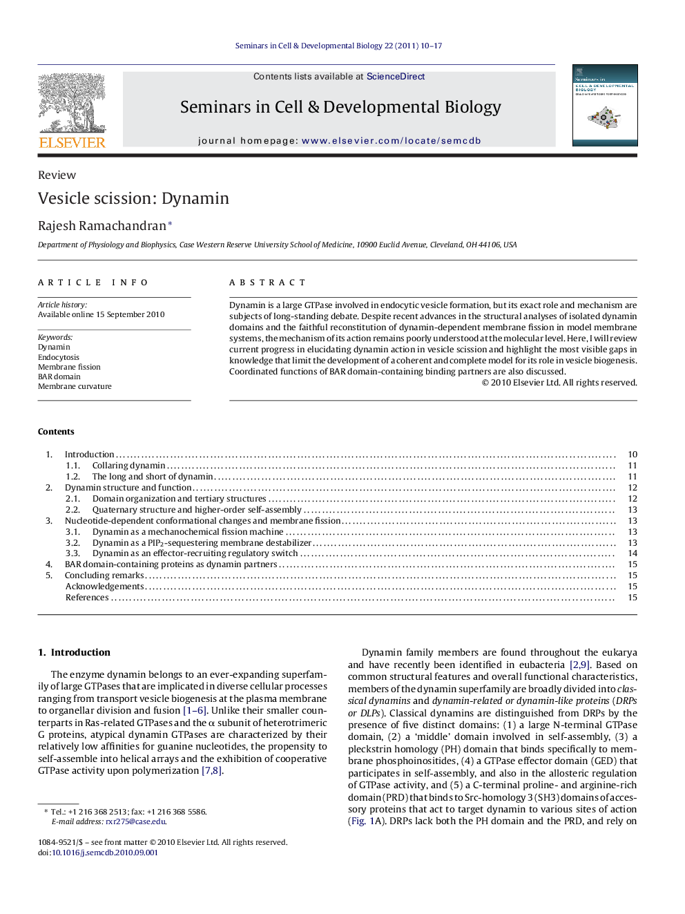 Vesicle scission: Dynamin