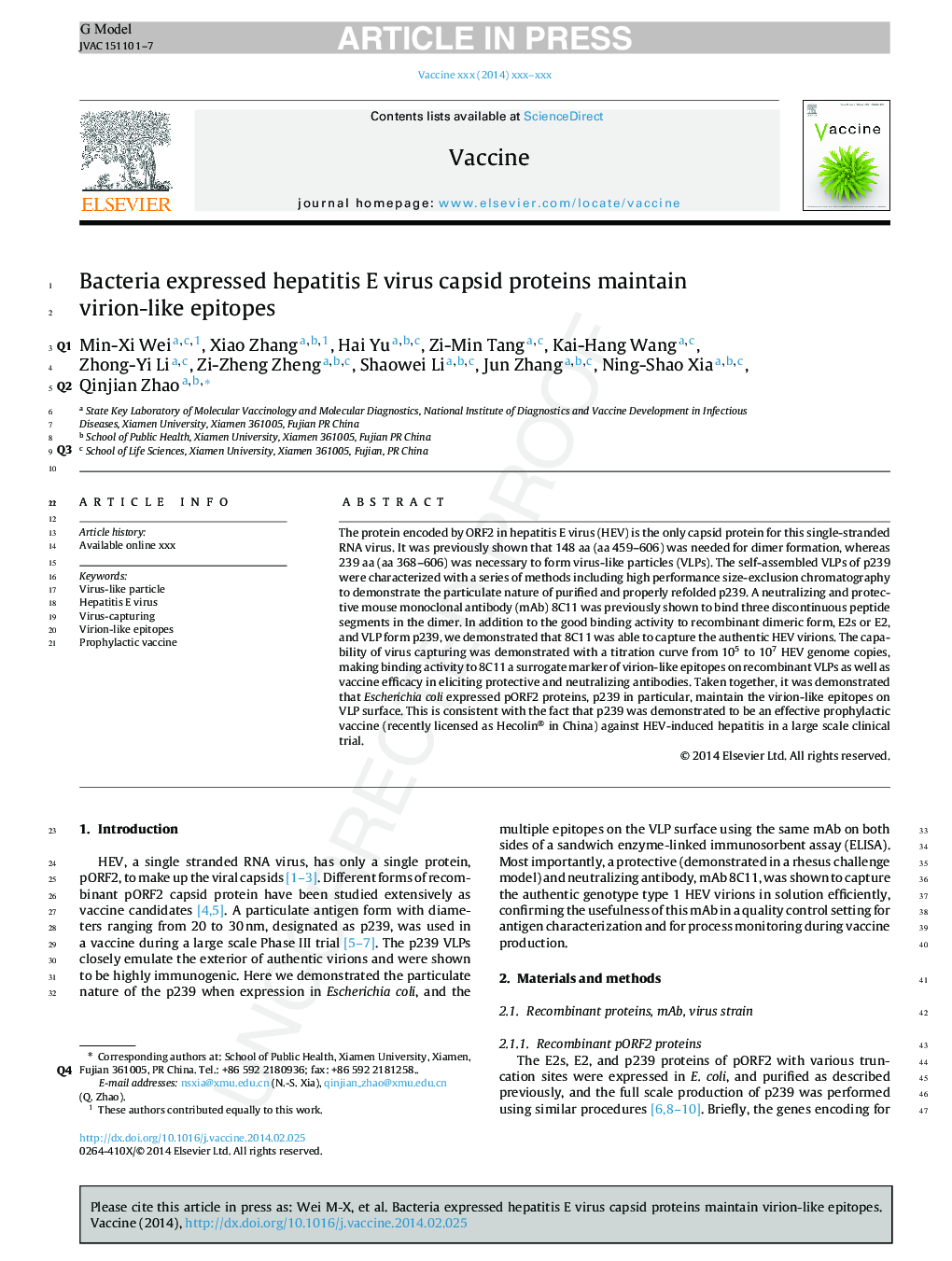 Bacteria expressed hepatitis E virus capsid proteins maintain virion-like epitopes