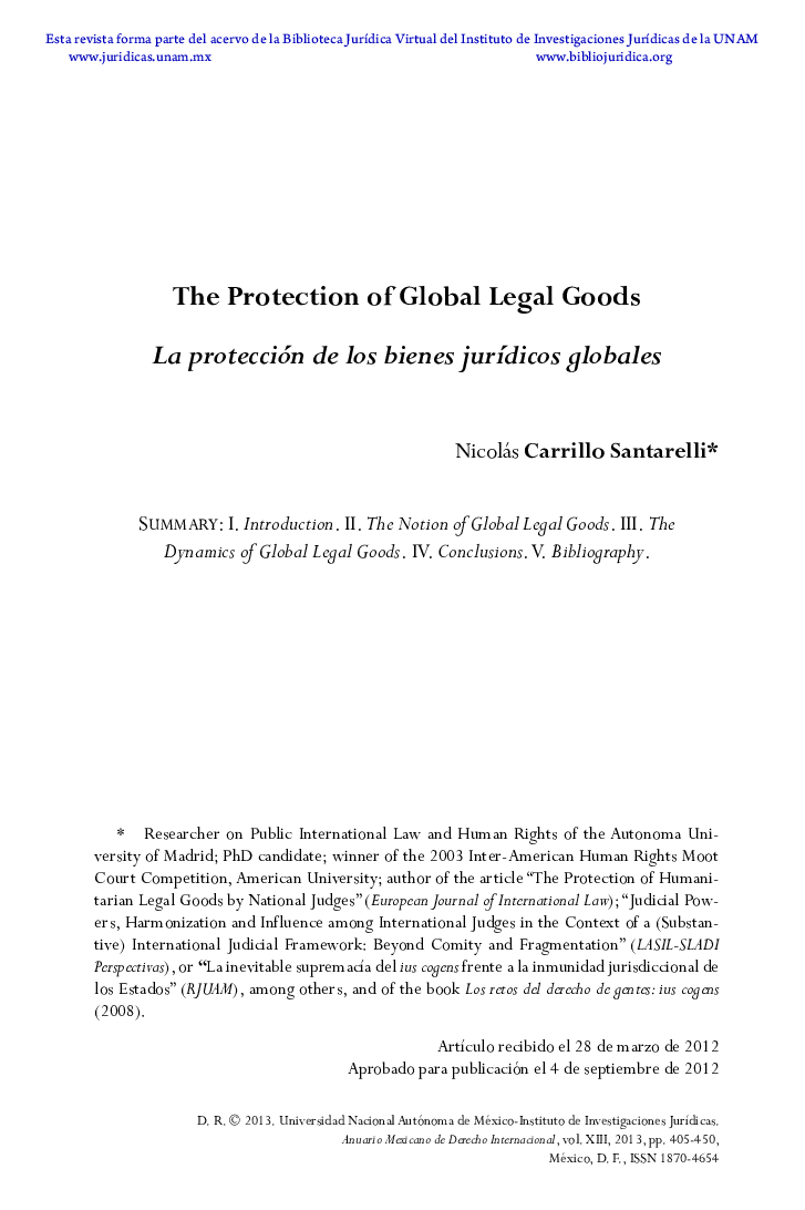 The protection of global legal goods