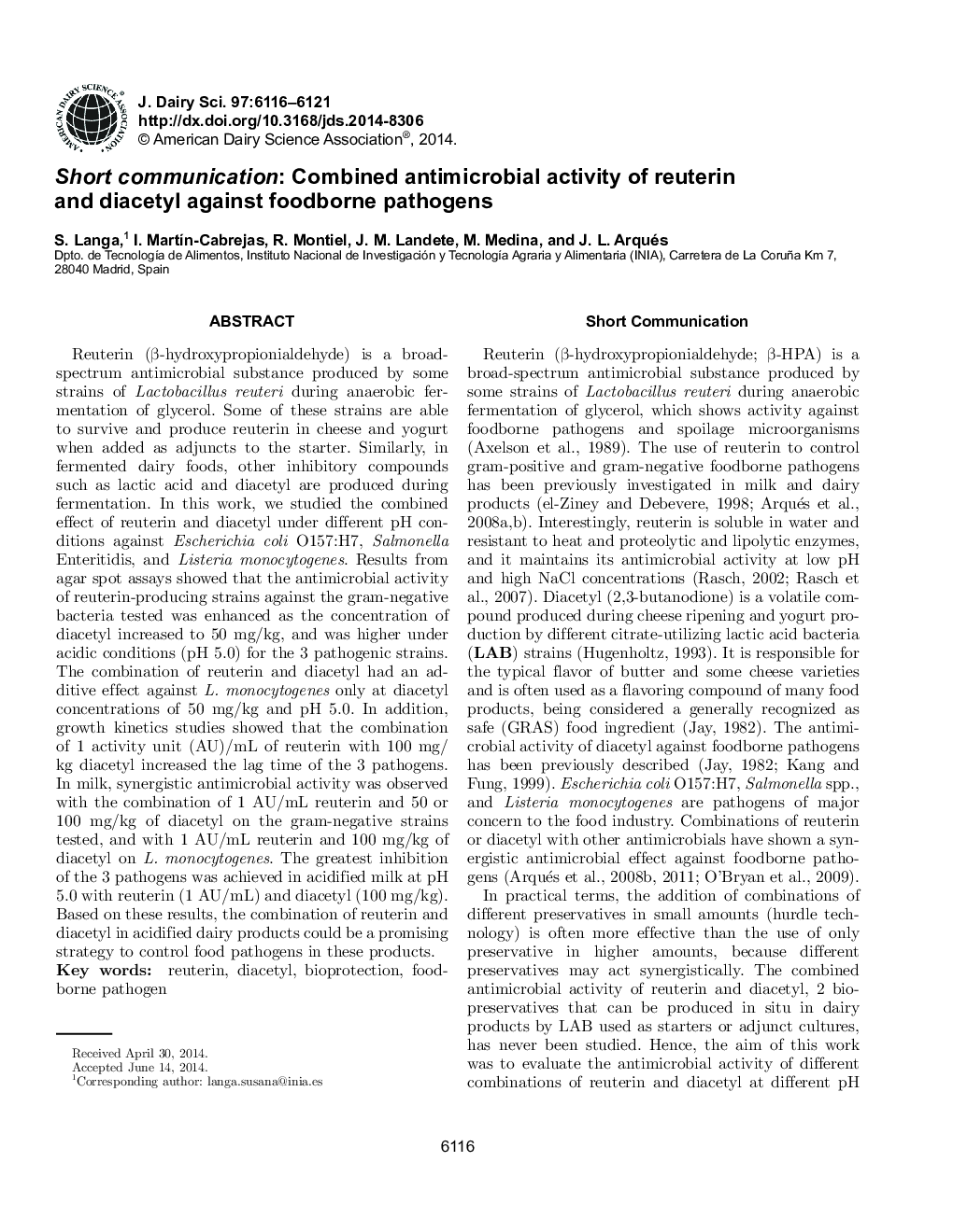ارتباطات کوتاه: فعالیت ضد میکروبی ترکیبات روتورین و دی سکتیل در برابر پاتوژن های خوراکی 