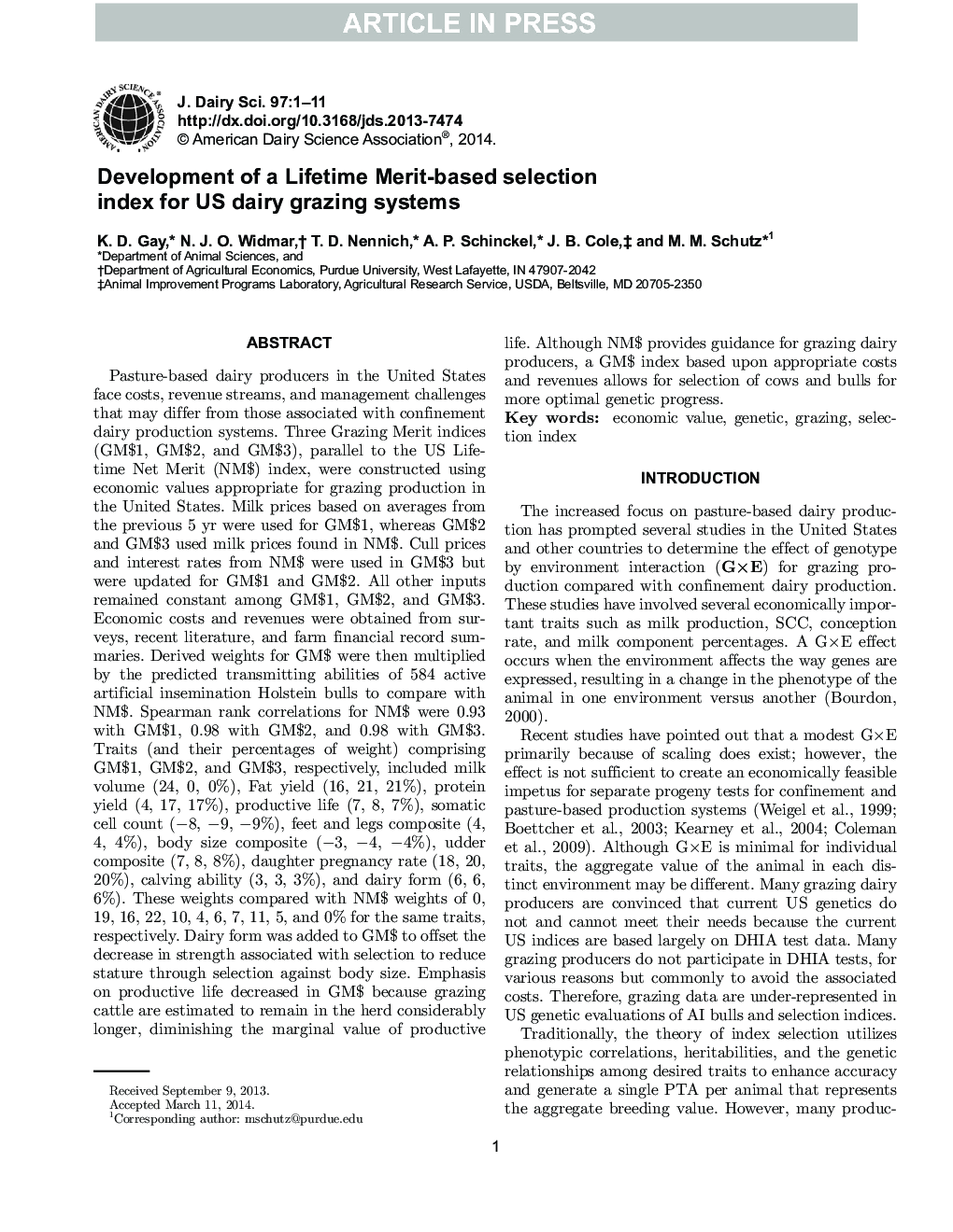 Development of a Lifetime Merit-based selection index for US dairy grazing systems