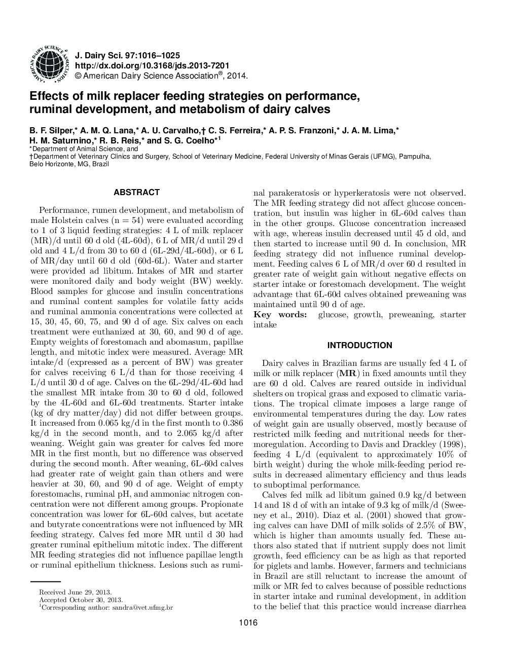 Effects of milk replacer feeding strategies on performance, ruminal development, and metabolism of dairy calves