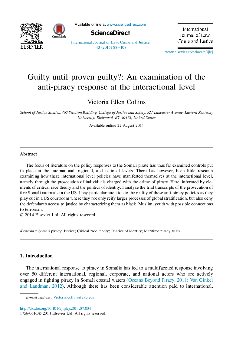 Guilty until proven guilty?: An examination of the anti-piracy response at the interactional level