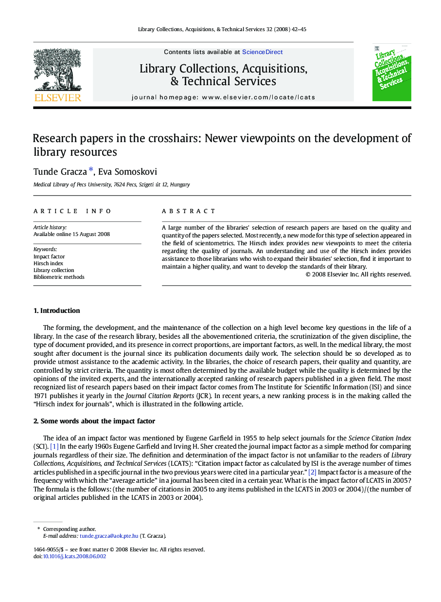 Research papers in the crosshairs: Newer viewpoints on the development of library resources