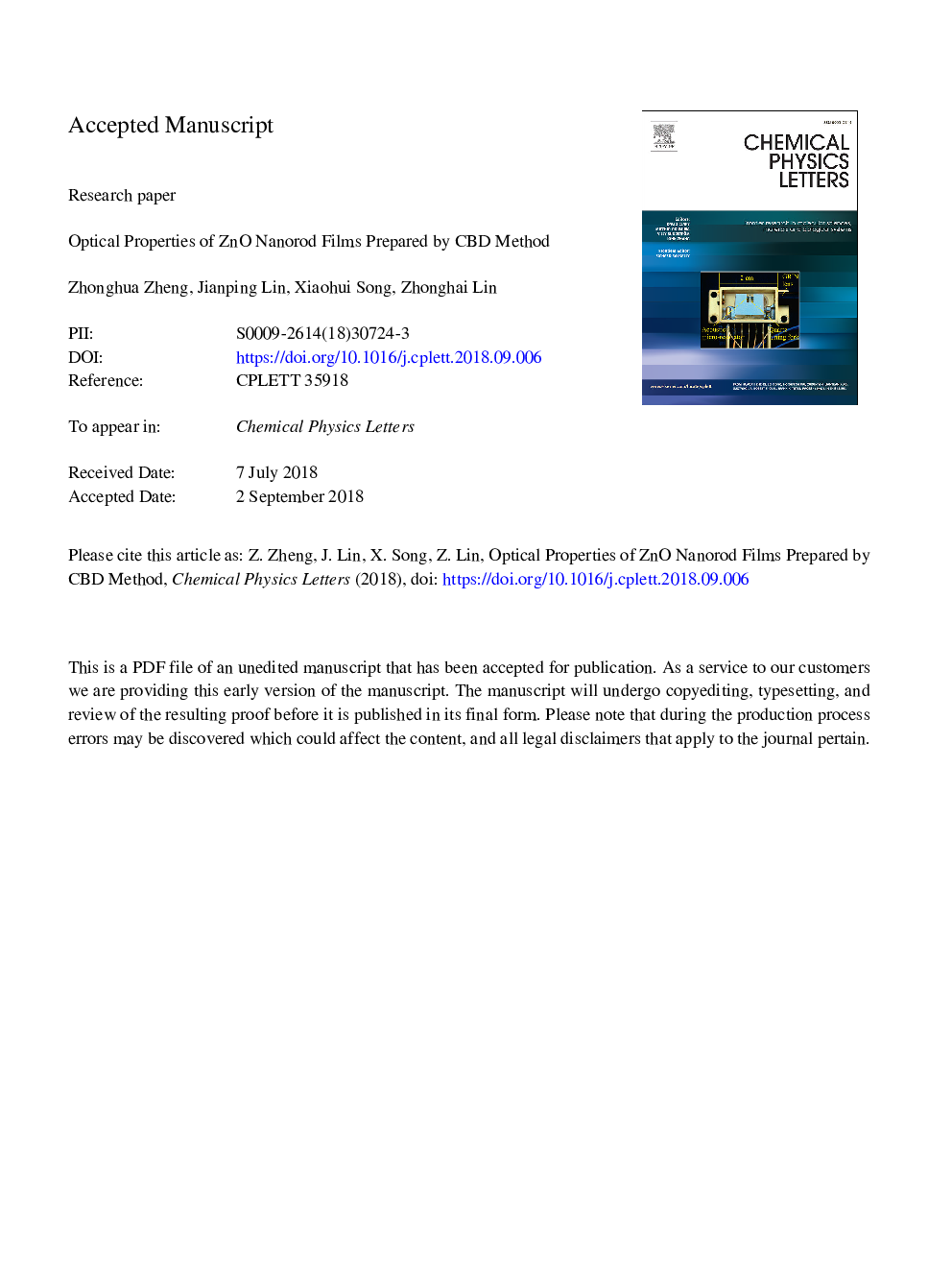 Optical properties of ZnO nanorod films prepared by CBD method