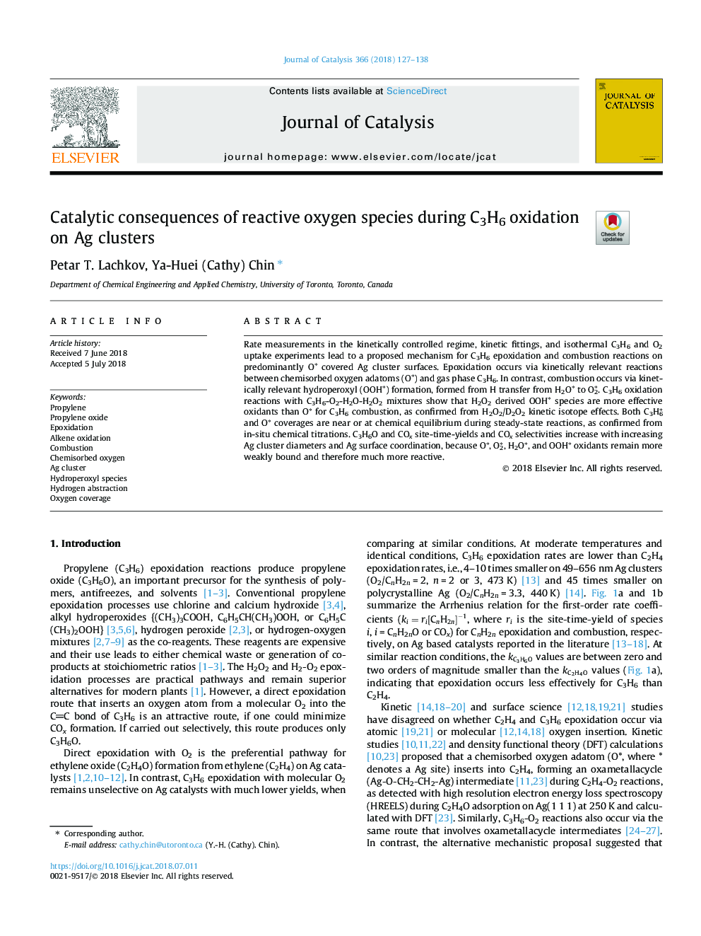 Catalytic consequences of reactive oxygen species during C3H6 oxidation on Ag clusters