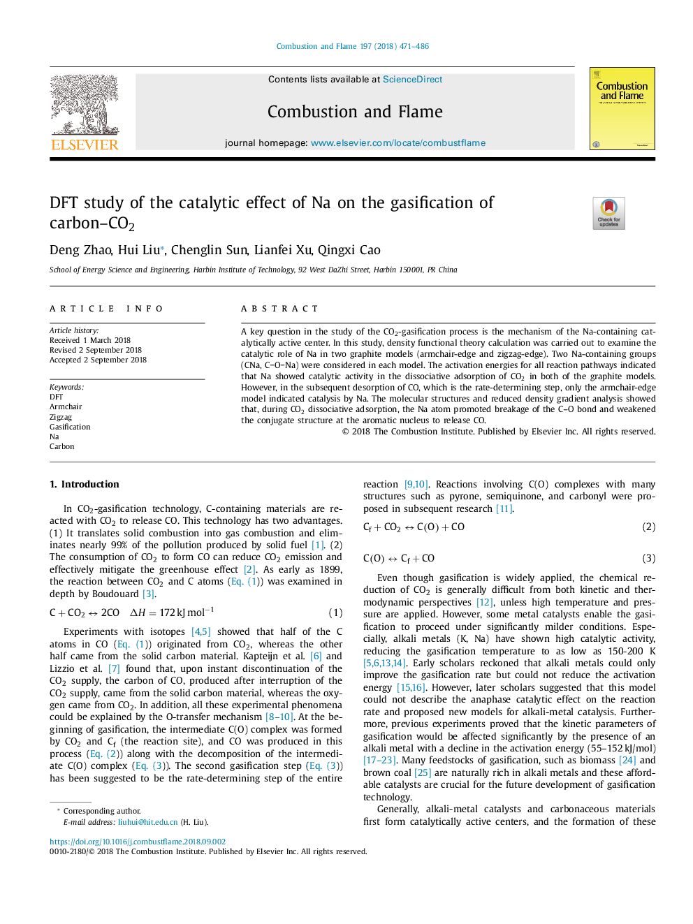 DFT study of the catalytic effect of Na on the gasification of carbon--CO2