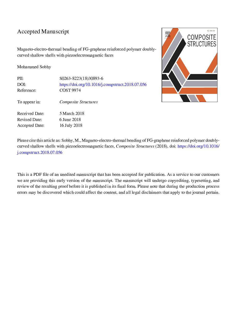 Magneto-electro-thermal bending of FG-graphene reinforced polymer doubly-curved shallow shells with piezoelectromagnetic faces