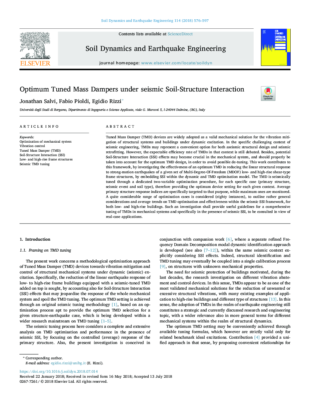 Optimum Tuned Mass Dampers under seismic Soil-Structure Interaction