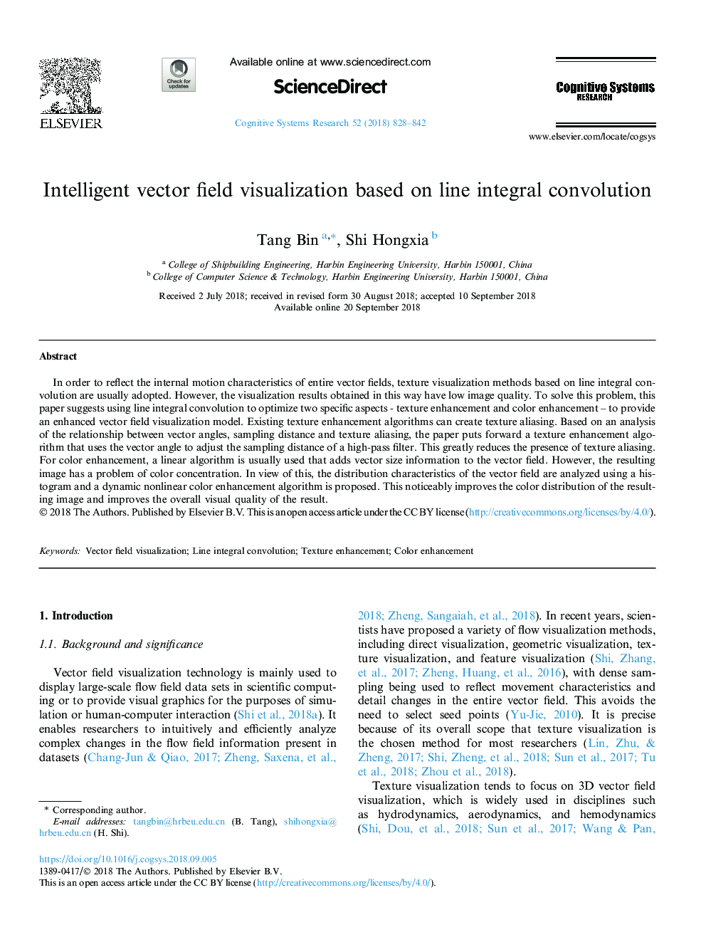 Intelligent vector field visualization based on line integral convolution