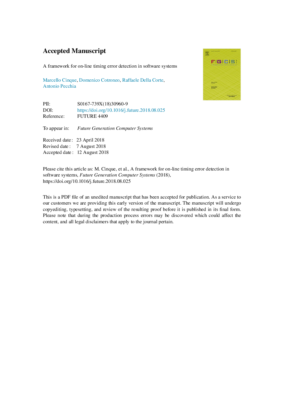 A framework for on-line timing error detection in software systems