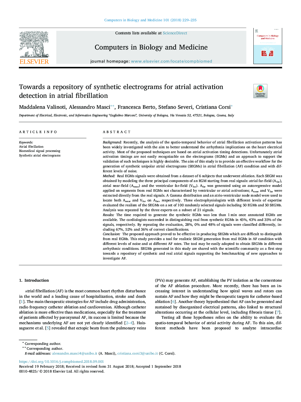 Towards a repository of synthetic electrograms for atrial activation detection in atrial fibrillation