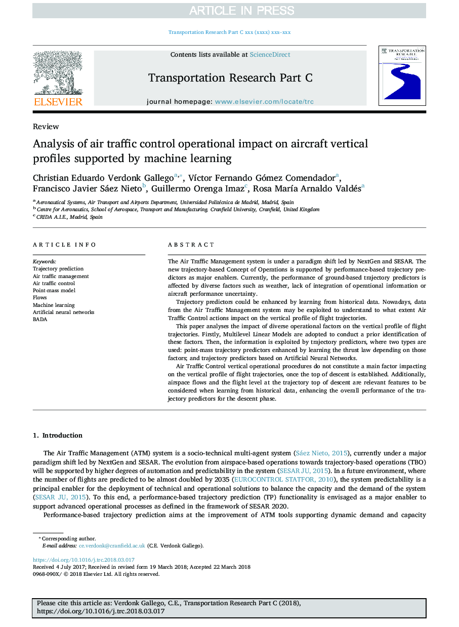 Analysis of air traffic control operational impact on aircraft vertical profiles supported by machine learning