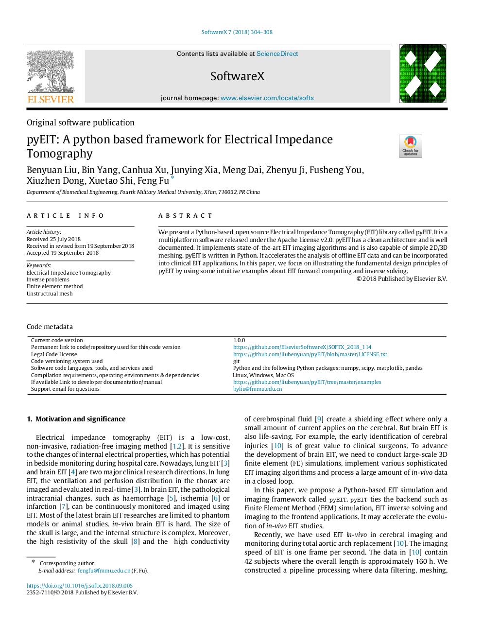 pyEIT: A python based framework for Electrical Impedance Tomography