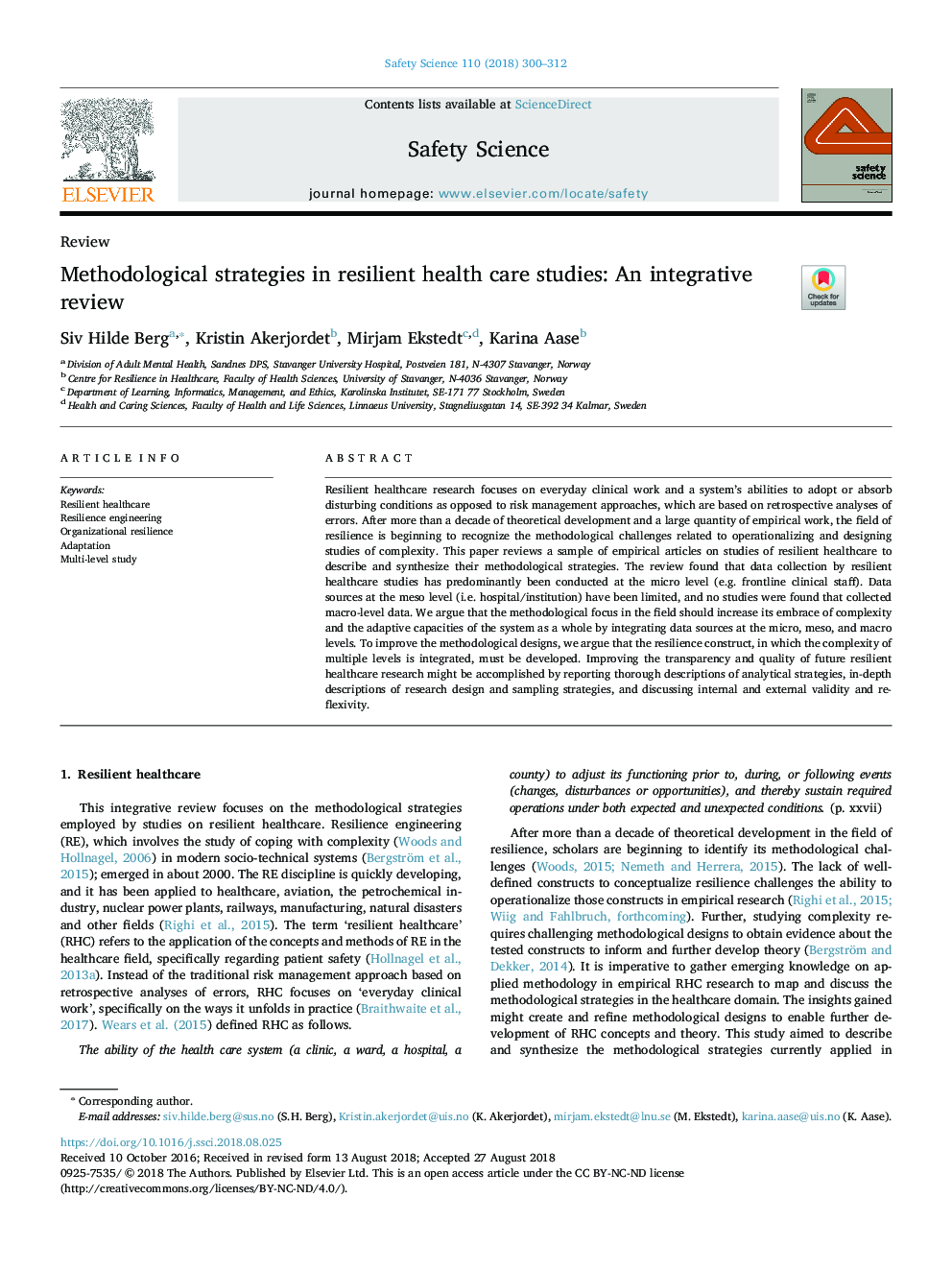 استراتژی های روش شناختی در مطالعات بهداشتی انعطاف پذیر: یک مرور جامع