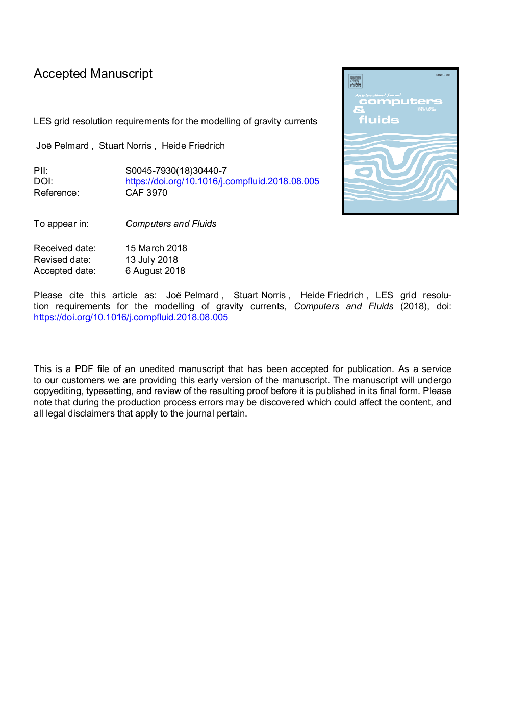 LES grid resolution requirements for the modelling of gravity currents