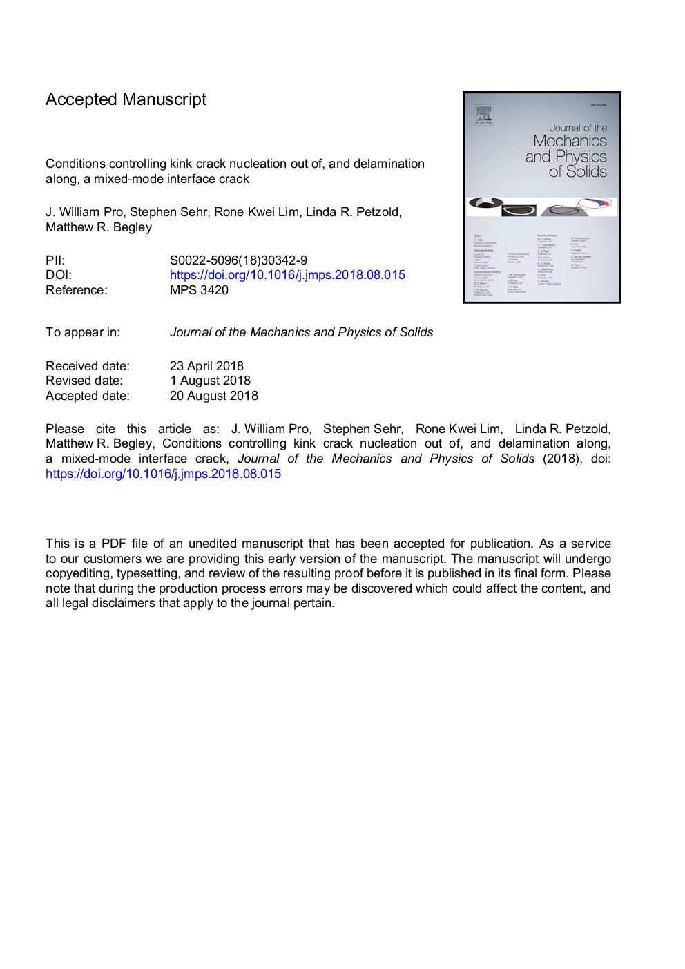 Conditions controlling kink crack nucleation out of, and delamination along, a mixed-mode interface crack