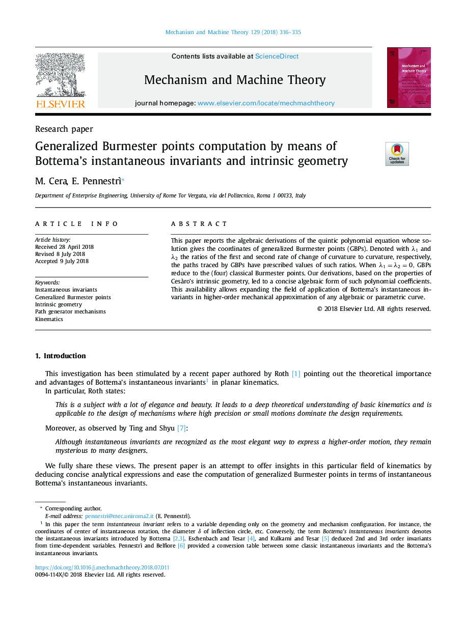 Generalized Burmester points computation by means of Bottema's instantaneous invariants and intrinsic geometry