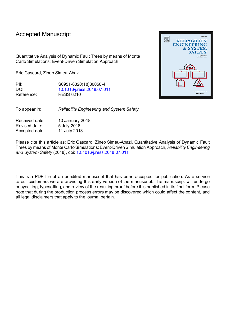 Quantitative Analysis of Dynamic Fault Trees by means of Monte Carlo Simulations: Event-Driven Simulation Approach