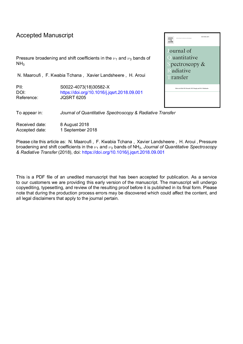 Pressure broadening and shift coefficients in the Î½1 and Î½3 bands of NH3